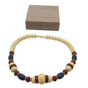 Avon 1985 Indian Summer Naturals Necklace Multi-Color Acrylic 21.75"